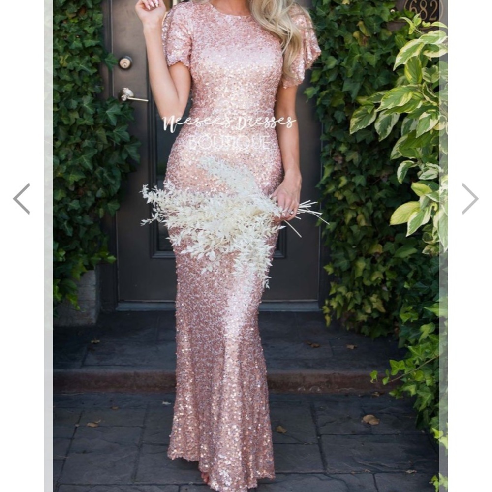 Rose gold sequin mermaid dress